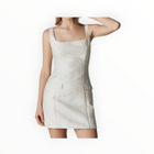 Amanda Uprichard Isabella Dress - Chalk