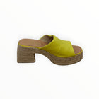 Gaimo Kala Jute Wide Heeled Leather Clogs - Taxi