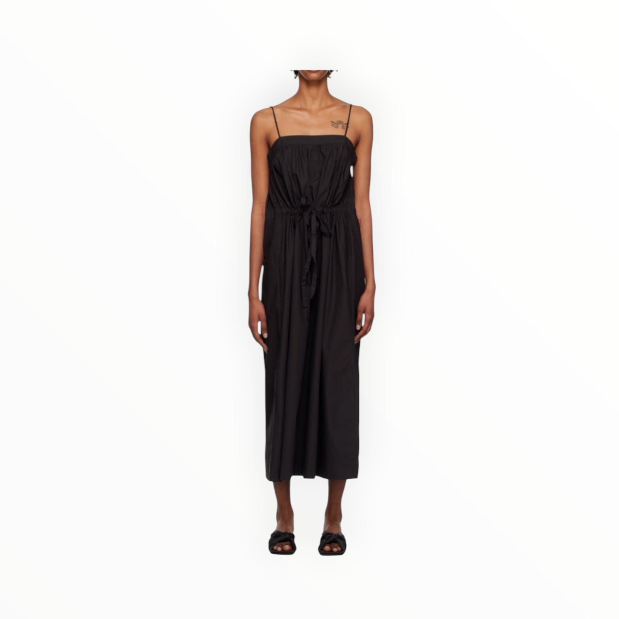 GANNI Strap Dress - Black
