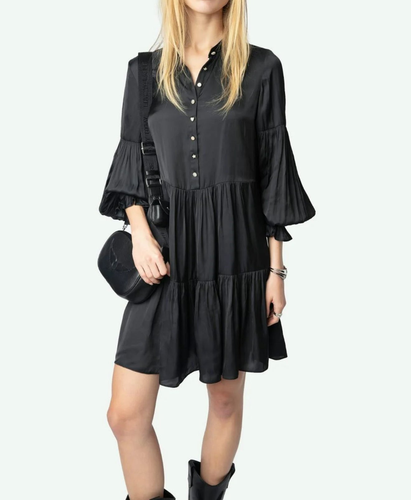 Zadig & Voltaire Randy Satin Dress - Black