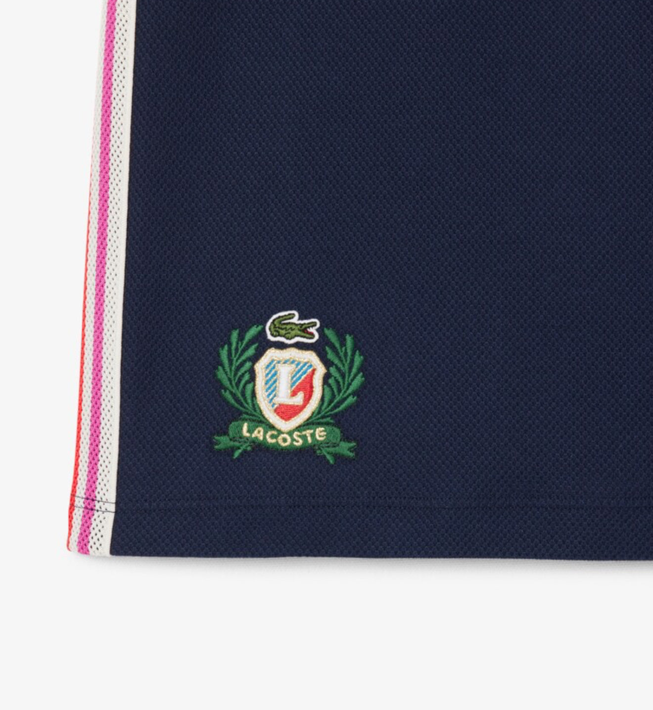 Lacoste French Made Textured Piqué Skirt - Navy