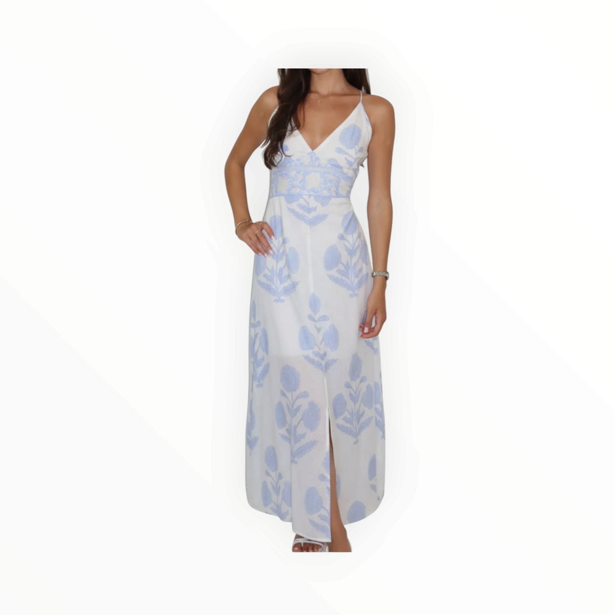 NIBI MTK Isabella Dress - Buta Blue