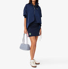 Lacoste French Made Textured Piqué Skirt - Navy