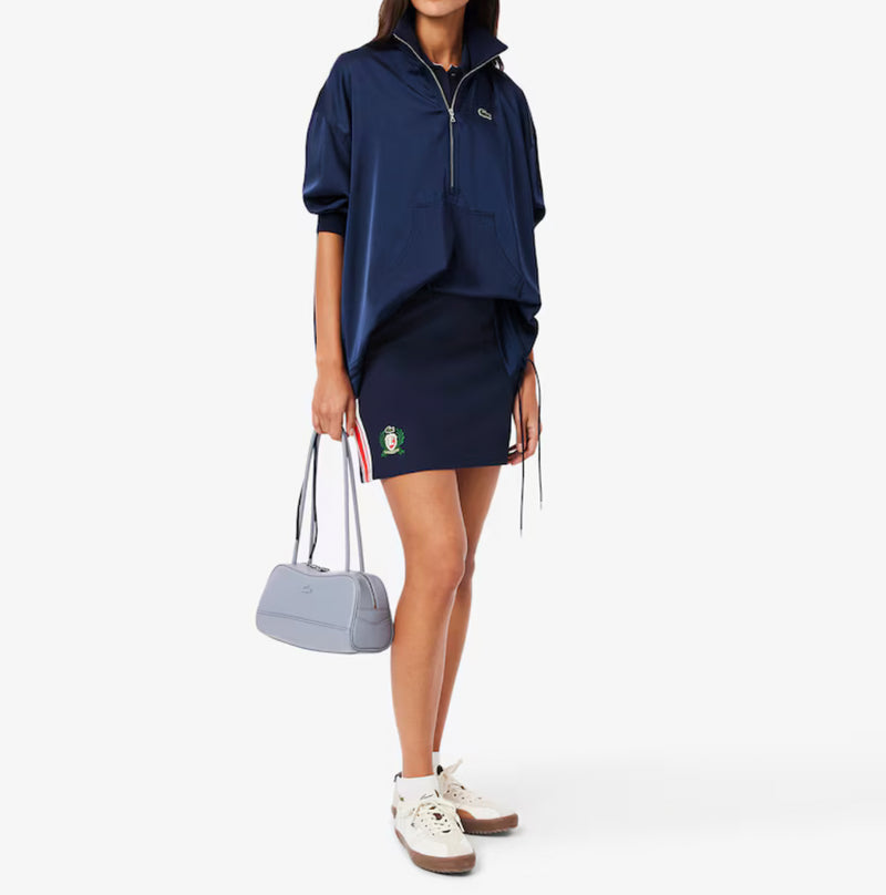 Lacoste French Made Textured Piqué Skirt - Navy