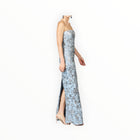 Sachin & Babi Metallic Cloque Sophia Gown - Pewter Gardens