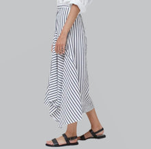 Closed Asymmetrical Striped Skirt