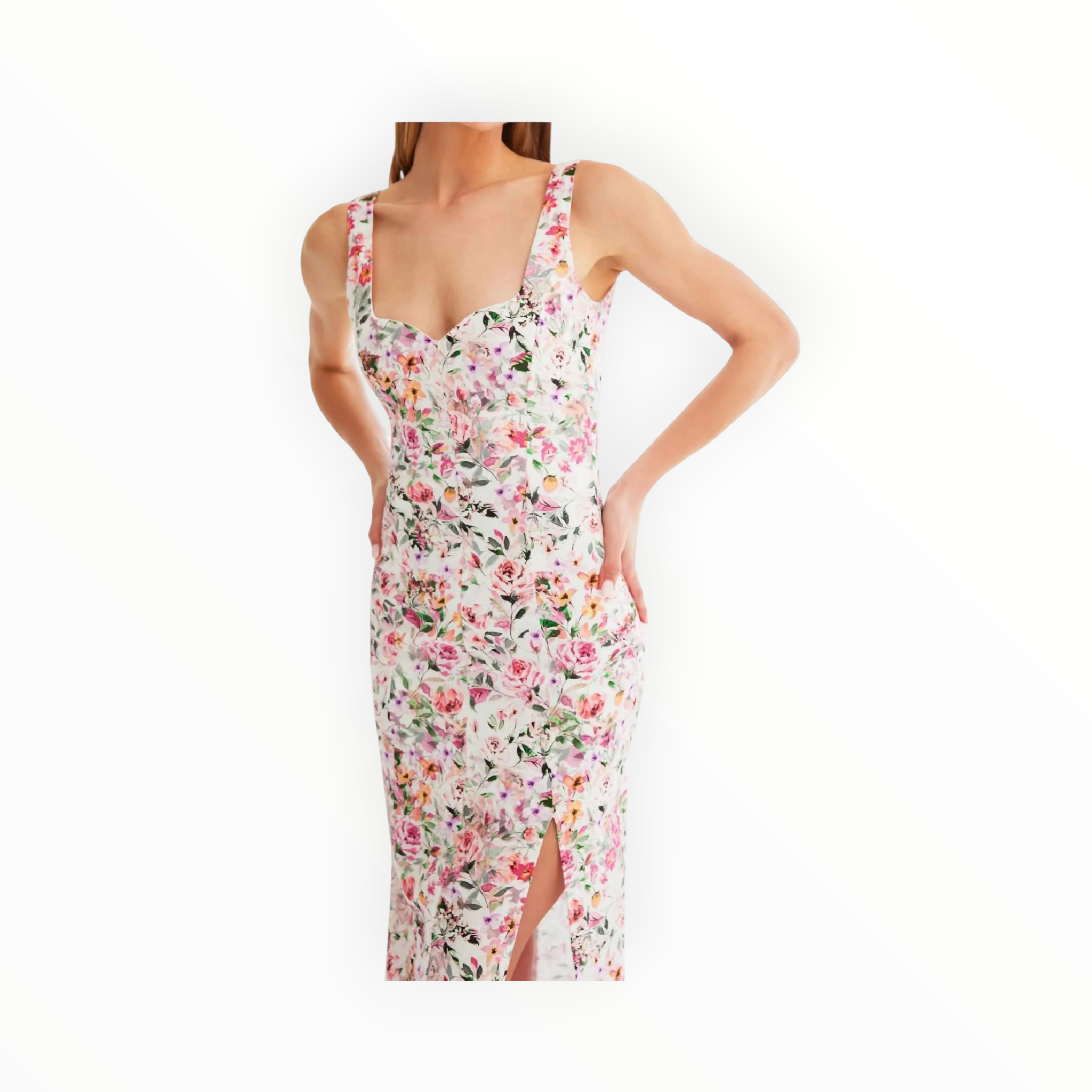 Generation Love Eugenia Floral Dress - Zesty Floral White/Pink