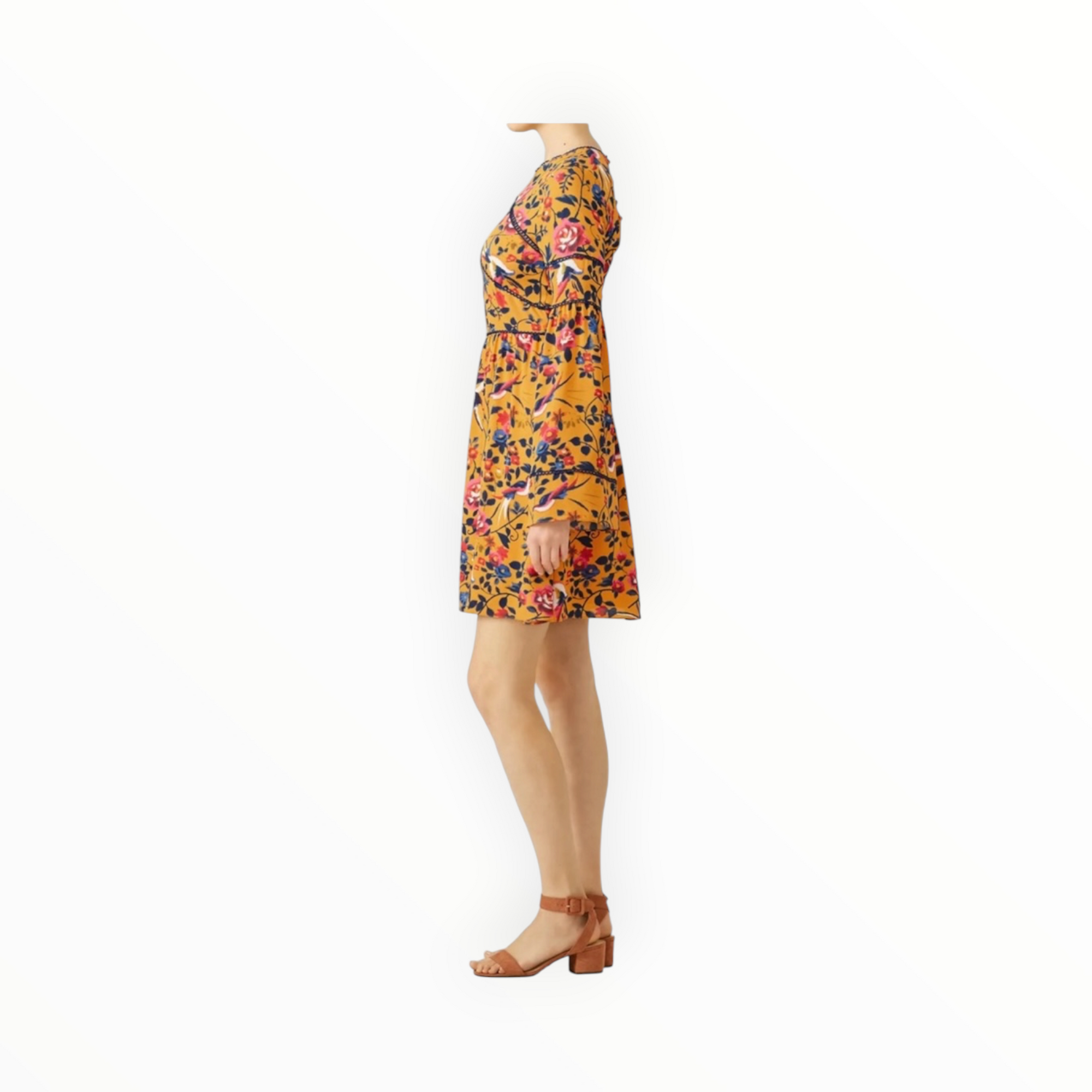 Tanya Taylor Kimono Mini Dress - Marigold