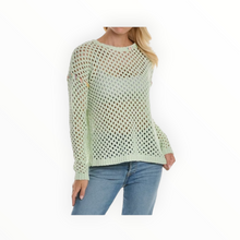 Lisa Todd Twister Open Stitch Crewneck Sweater - Sour Apple