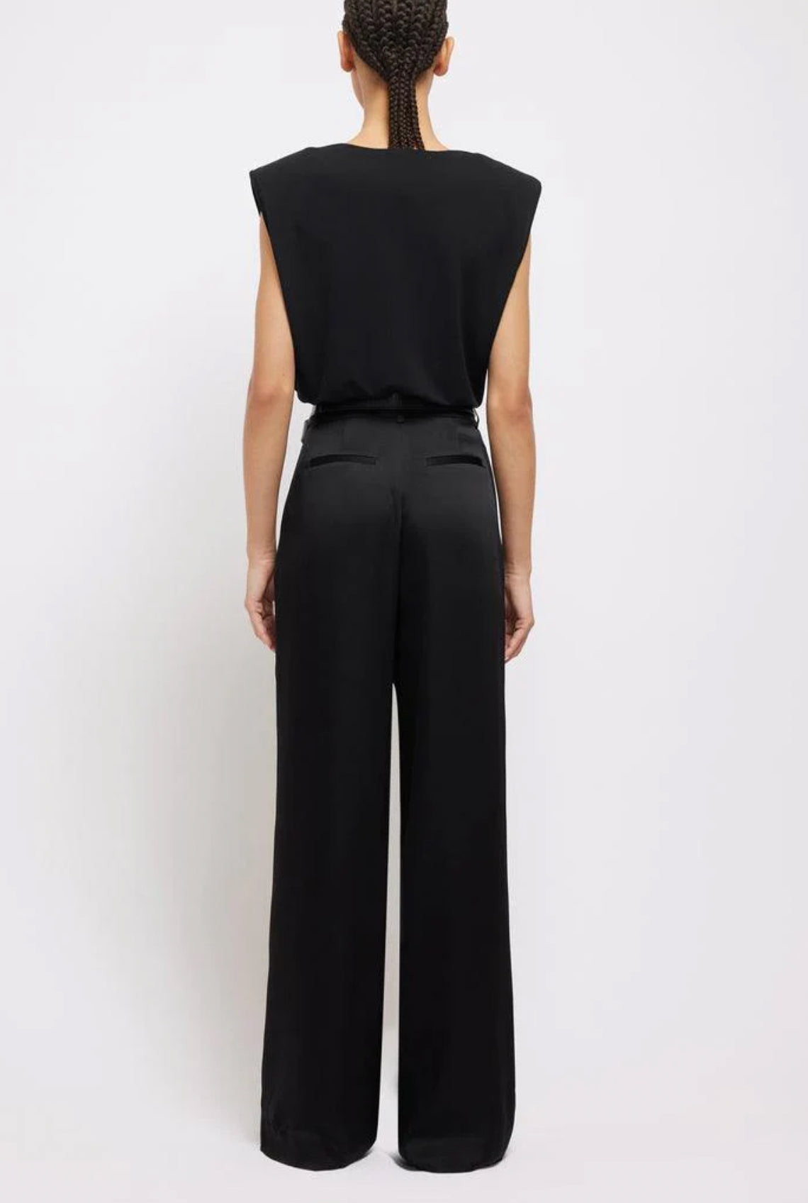 SIMKHAI Mercer Pleated Pants - Black