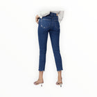 Paige Sarah Slim Crop - Radio Star Distressed Fly Hem