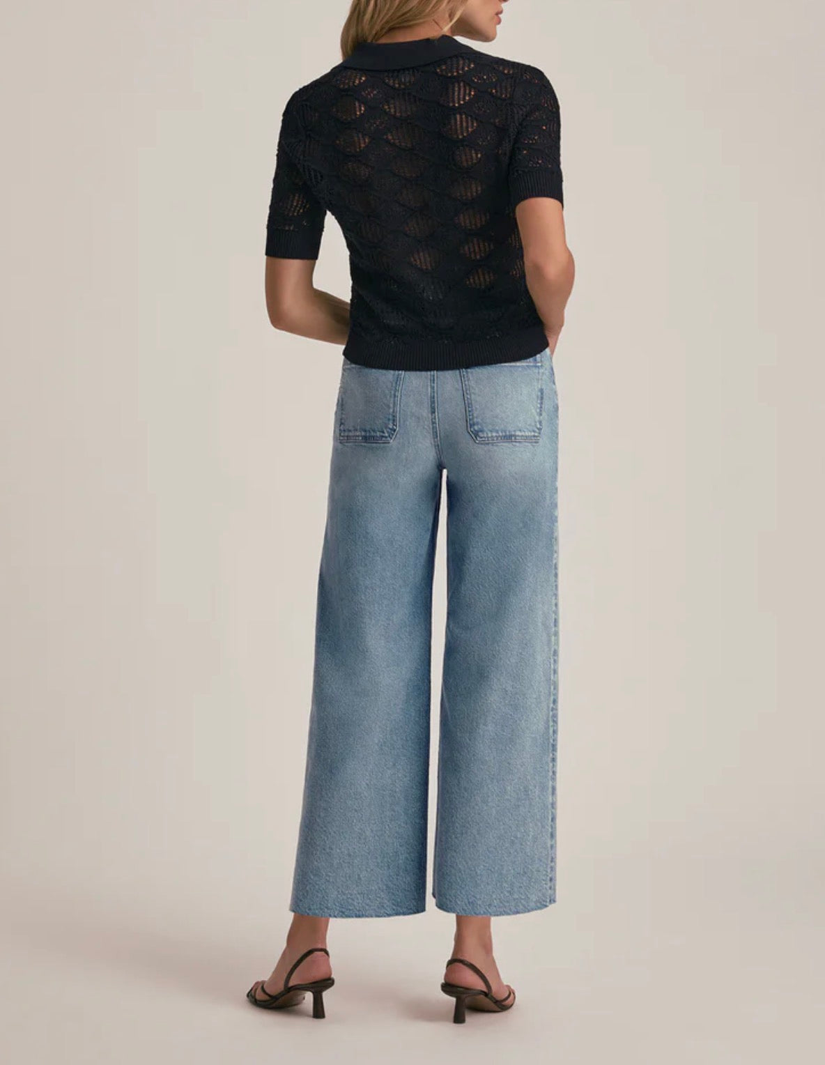 Favorite Daughter Mischa Super High Rise Wide Leg Crop - Santa Barbara