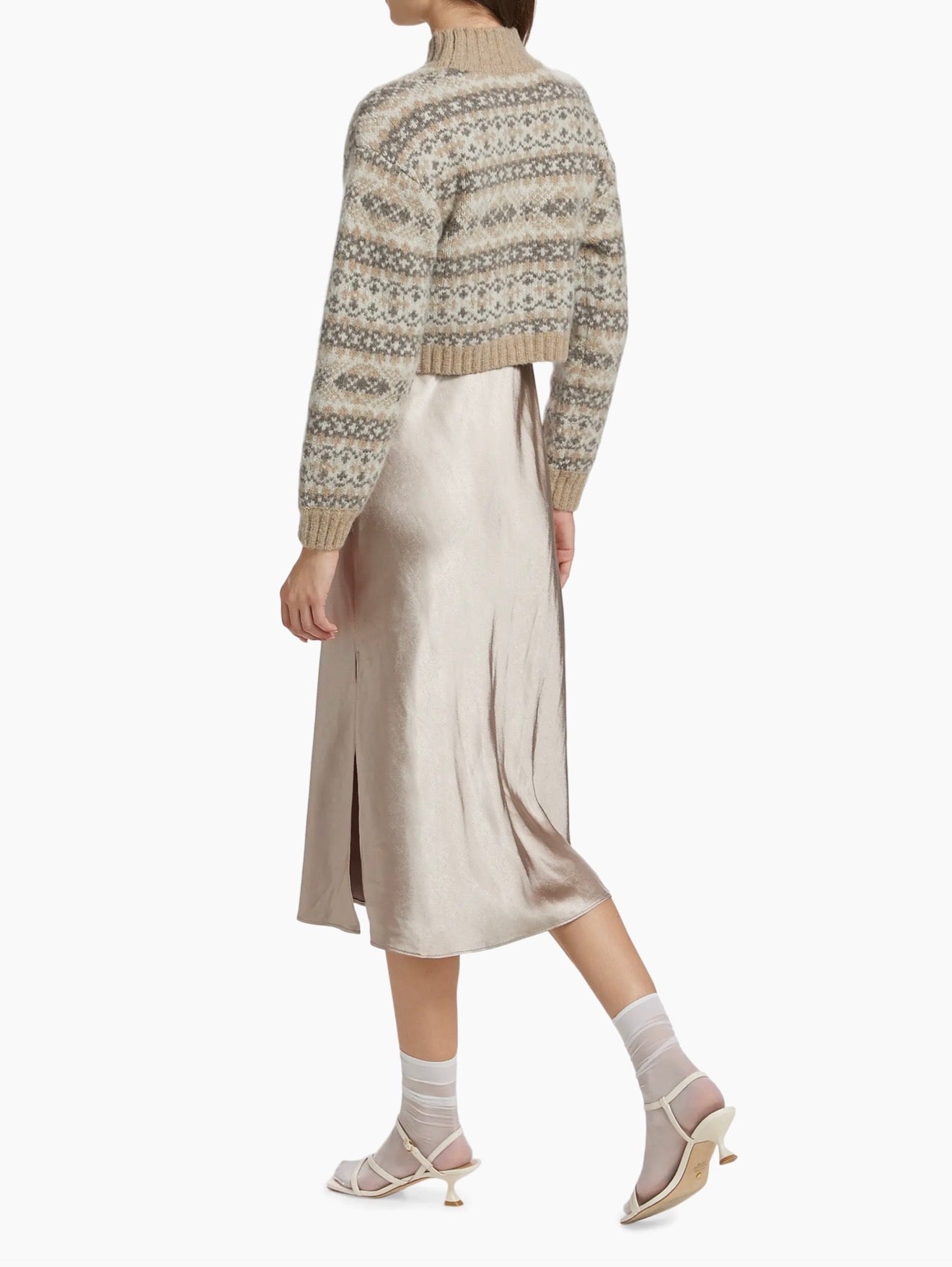 dh New York Lou Sweater & Satin - Dress Set - Oatmeal Combo