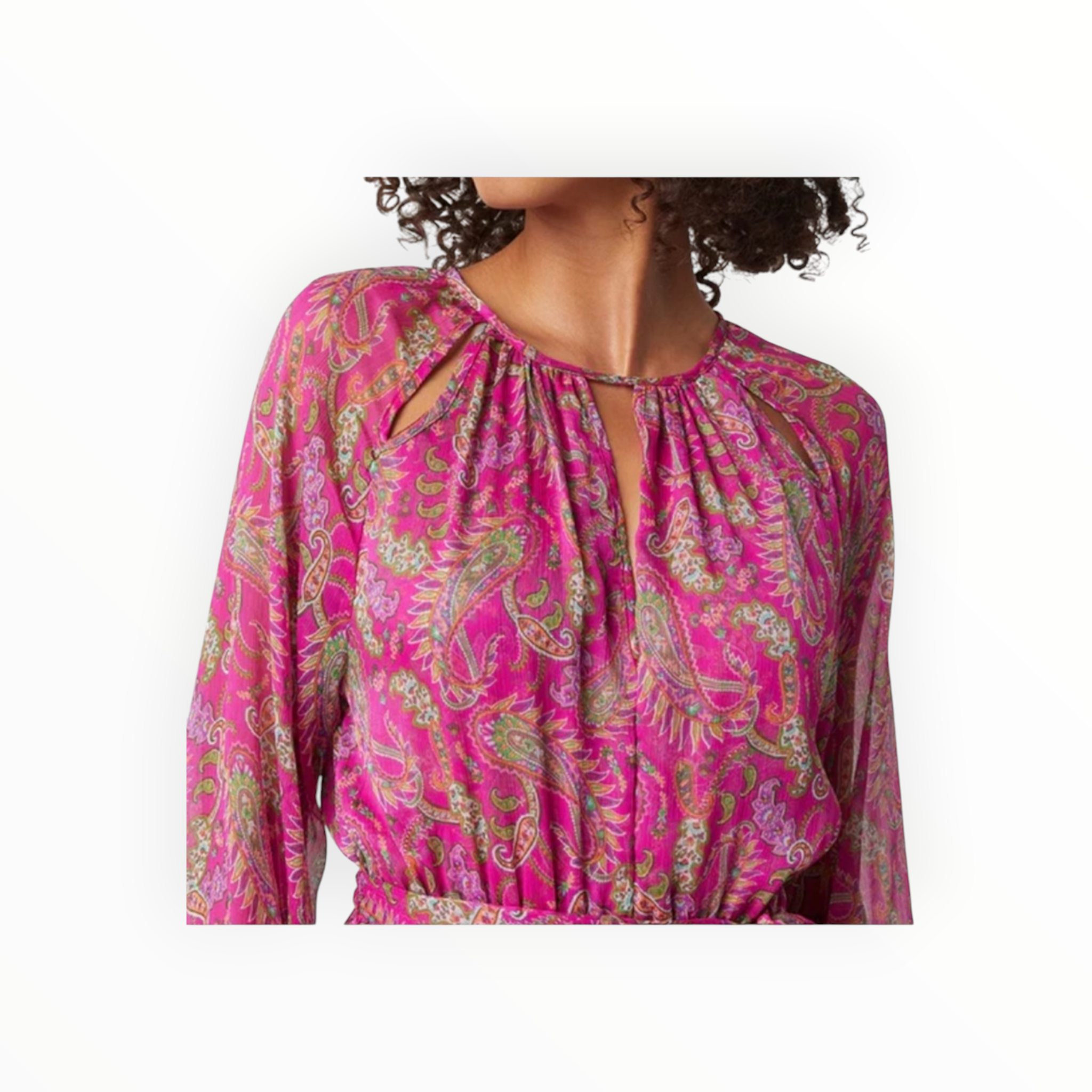 MISA Leila Dress-  Fuschia Paisley