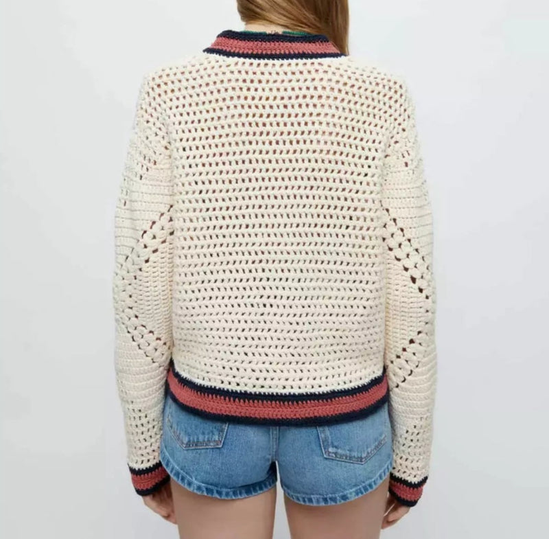 Re/Done 50s V-neck Cardigan - Linen Multi