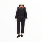 Sea New York Rosaline Embroidery Long Sleeve Top - Black