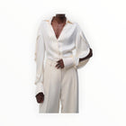 SIMKHAI Yanna Open Sleeve Shirt - Natural White