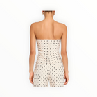 Amanda Uprichard Soho Top in Polka Dot - Beige/Black