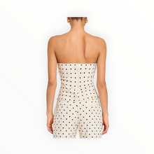 Amanda Uprichard Soho Top in Polka Dot - Beige/Black