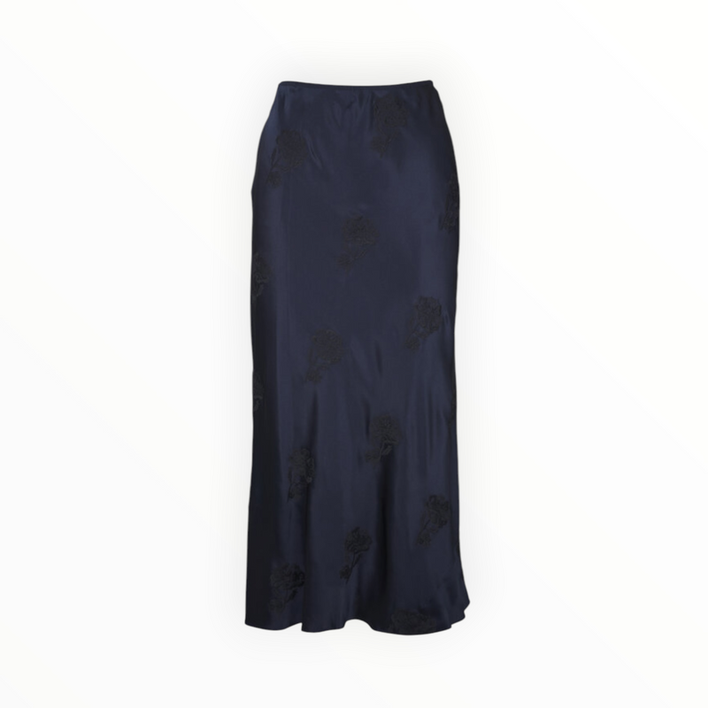 Dorothee Schumacher Sense of Shine II Midi Skirt - Navy/White