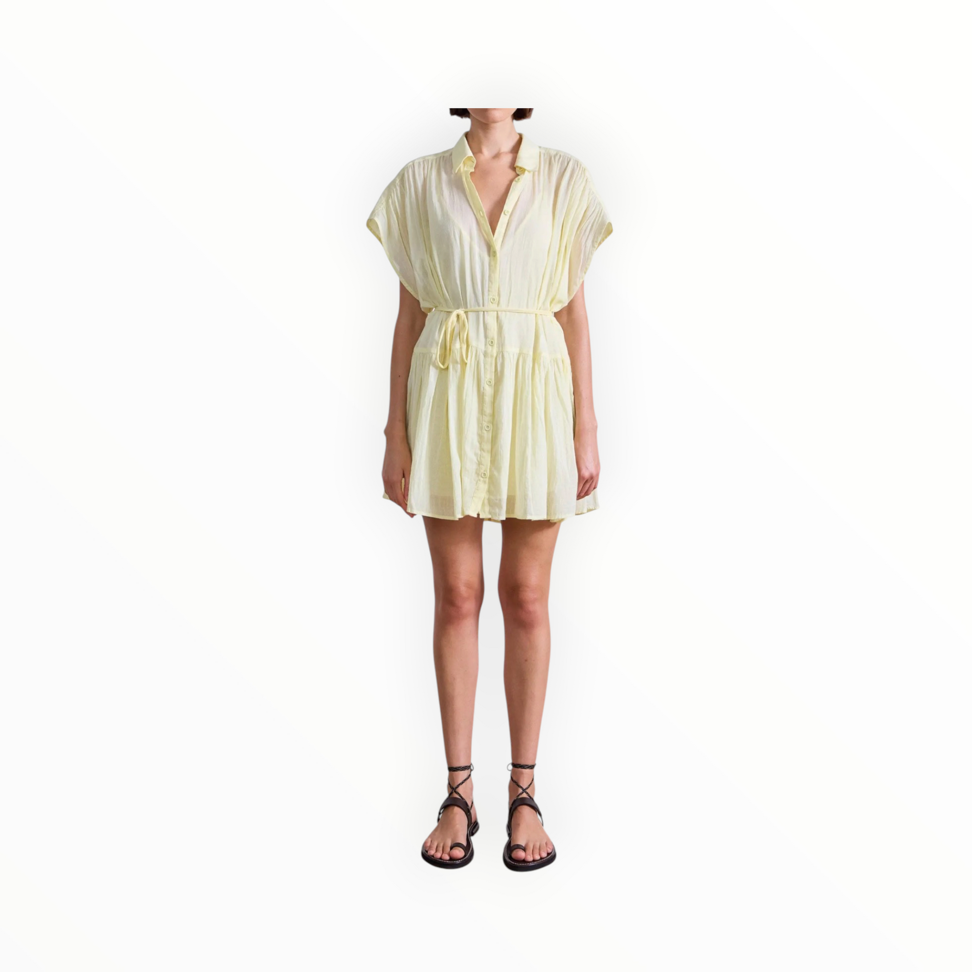 Apiece Apart Agnezca Mini Dress - Butter