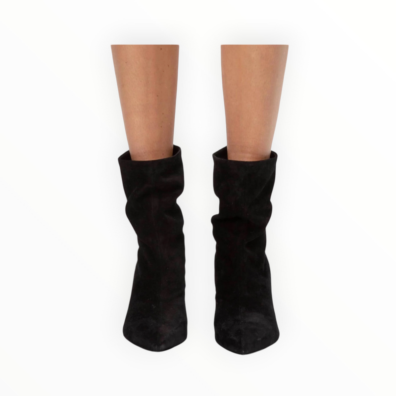 rag & bone Brea Slouch Suede Boot - Black