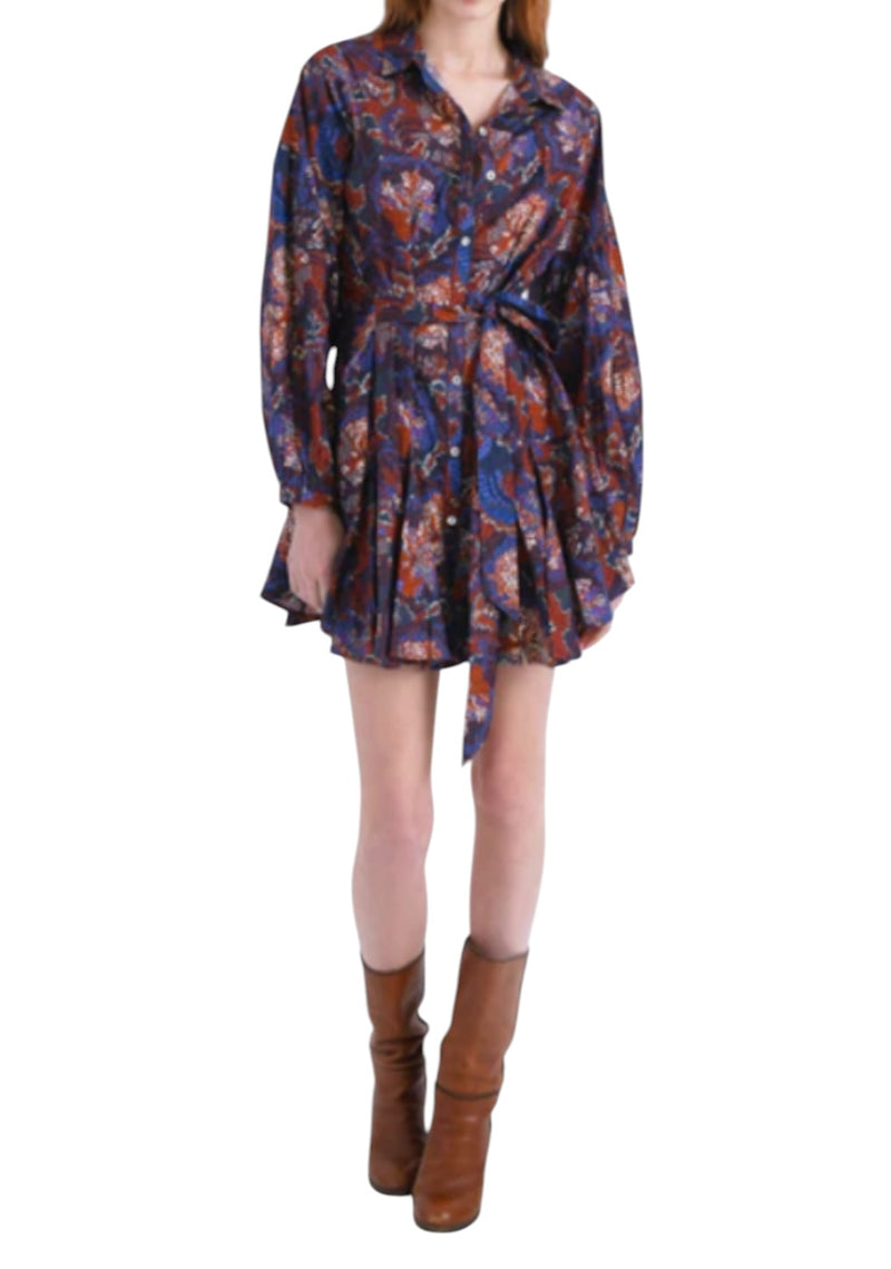 Chufy Ushi Mini Dress - Navy Multi