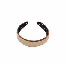 Lele Sadoughi Natural Canvas Bessette Faux Leather Trim Headband