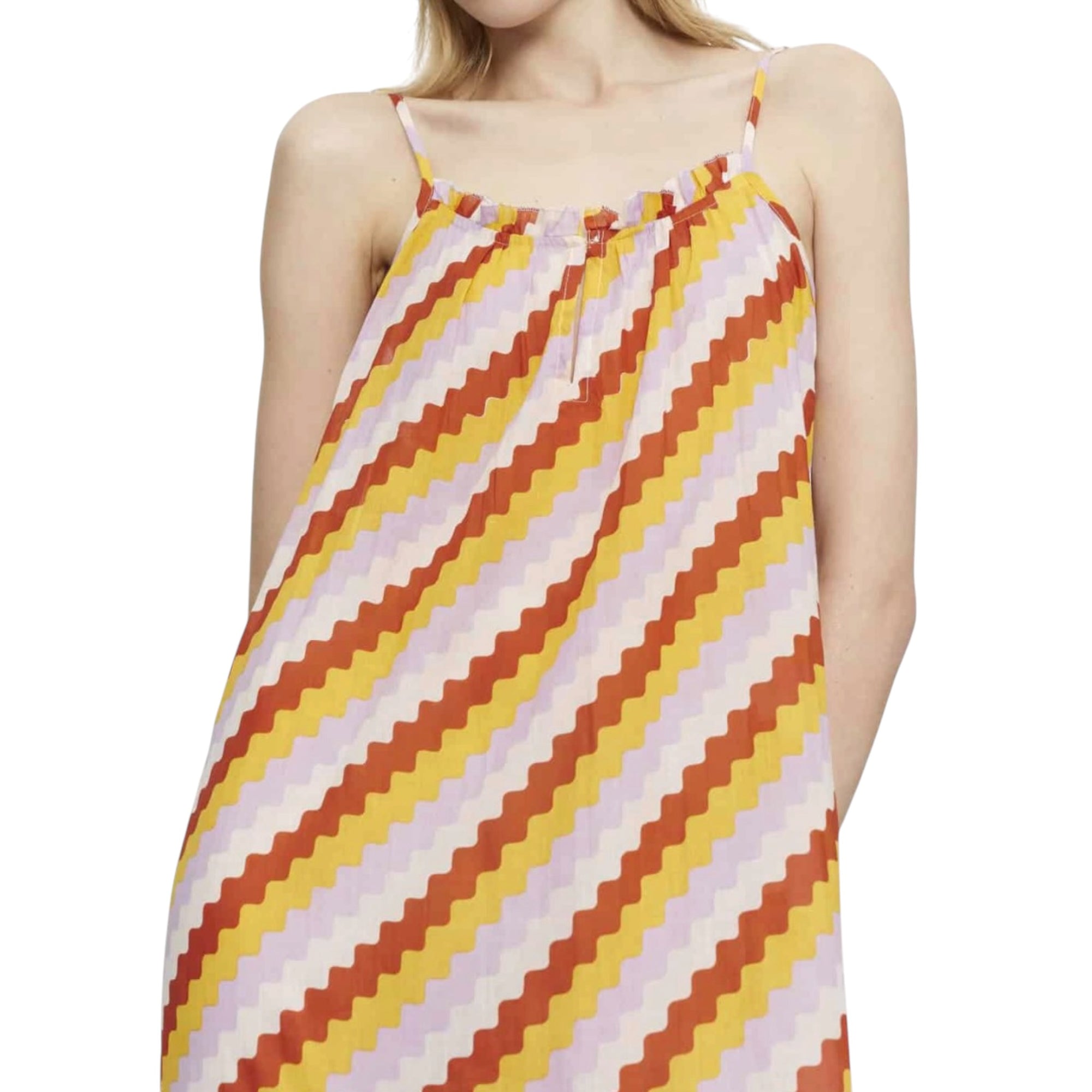 Compañia Fantastica Beach Zigzag Print Dress