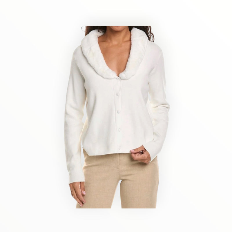 Renuar Fur Cardigan - Winter White