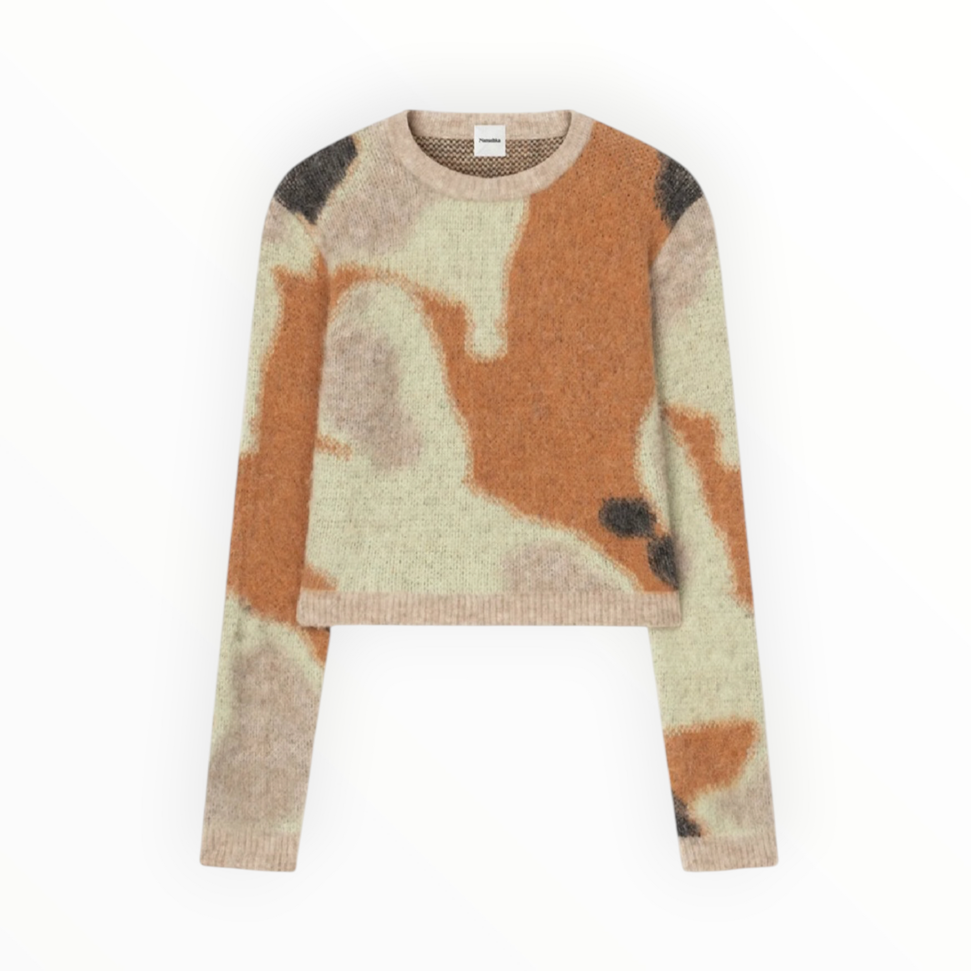 Nanushka Fanni Brushed-Alpaca Sweater - Smudged Graffiti