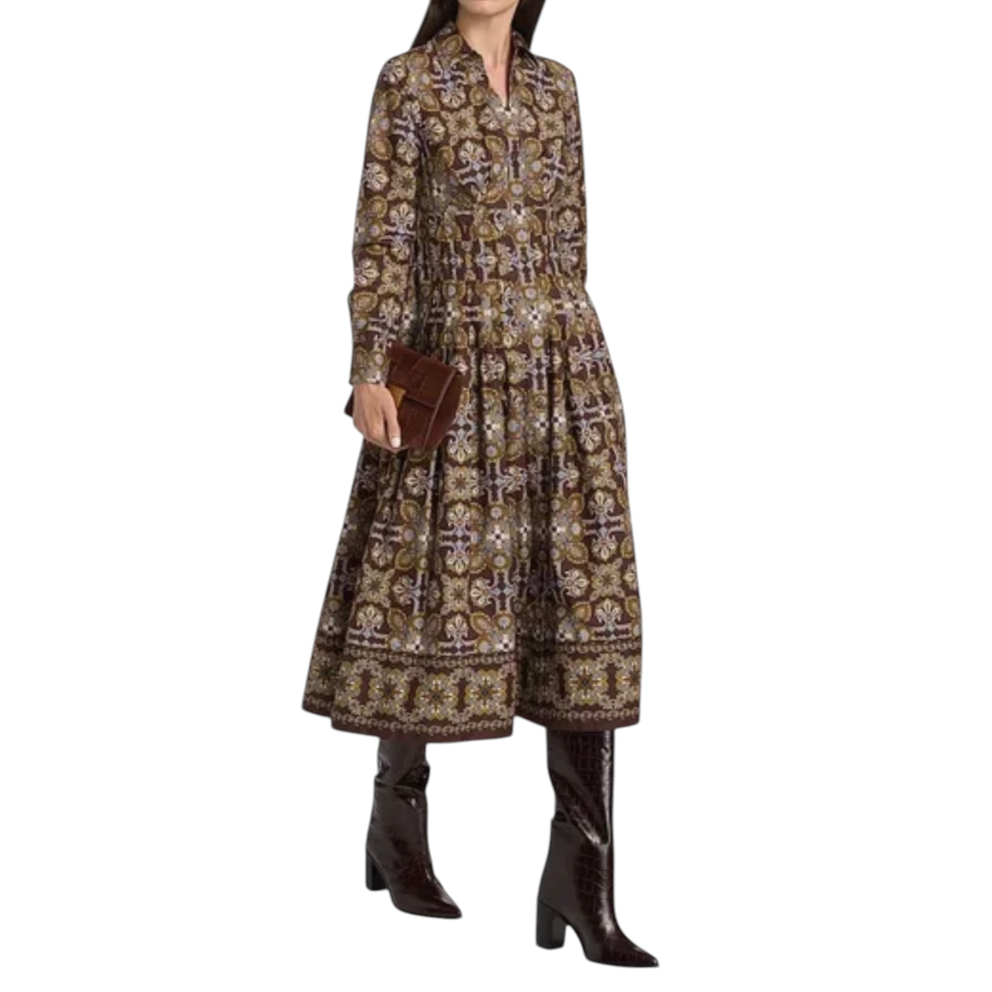 Cara Cara Cameron Dress - Vintage Tile Brown