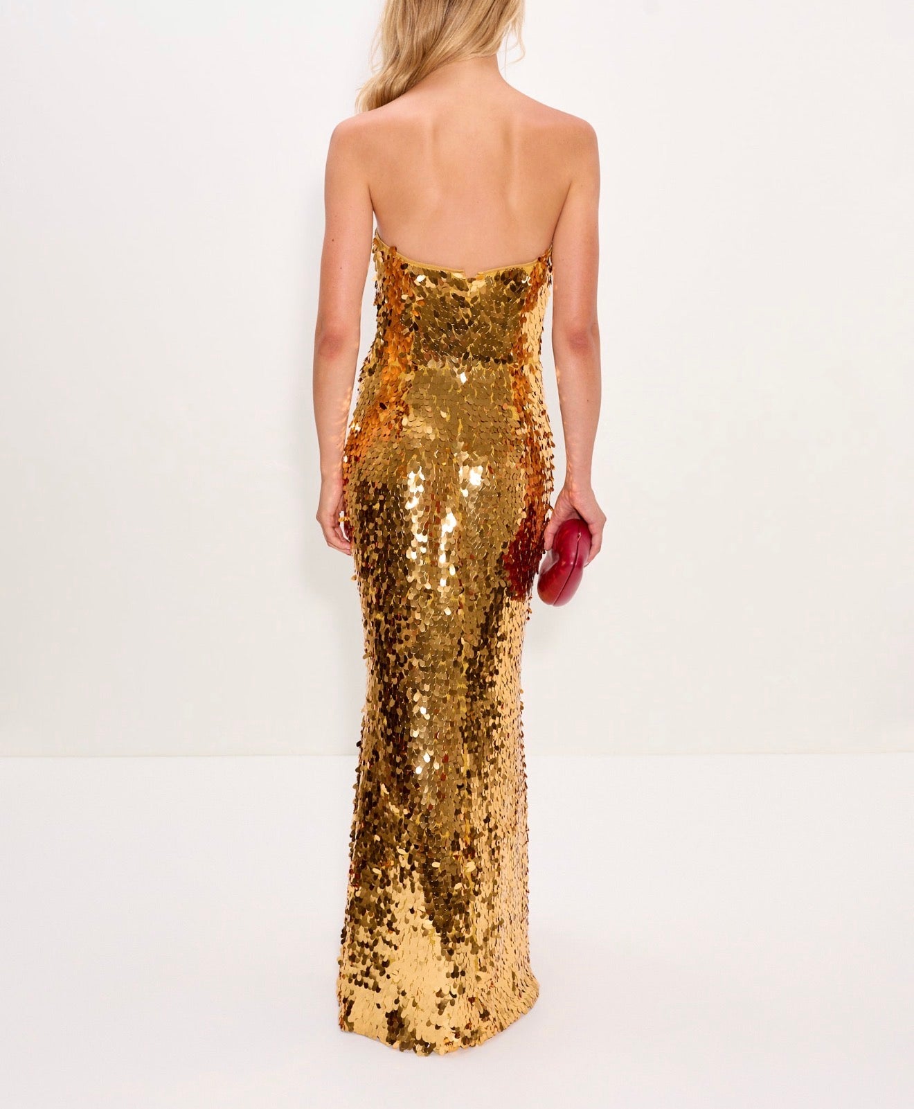 Simon Miller Sculpty Strapless Sequin Dress - Star Gold
