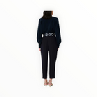 Tara Jarmon Paga Belted Pants - Midnight Blue