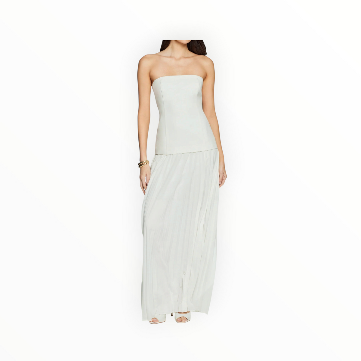 Generation Love Cody Crepe Pleat Dress - White