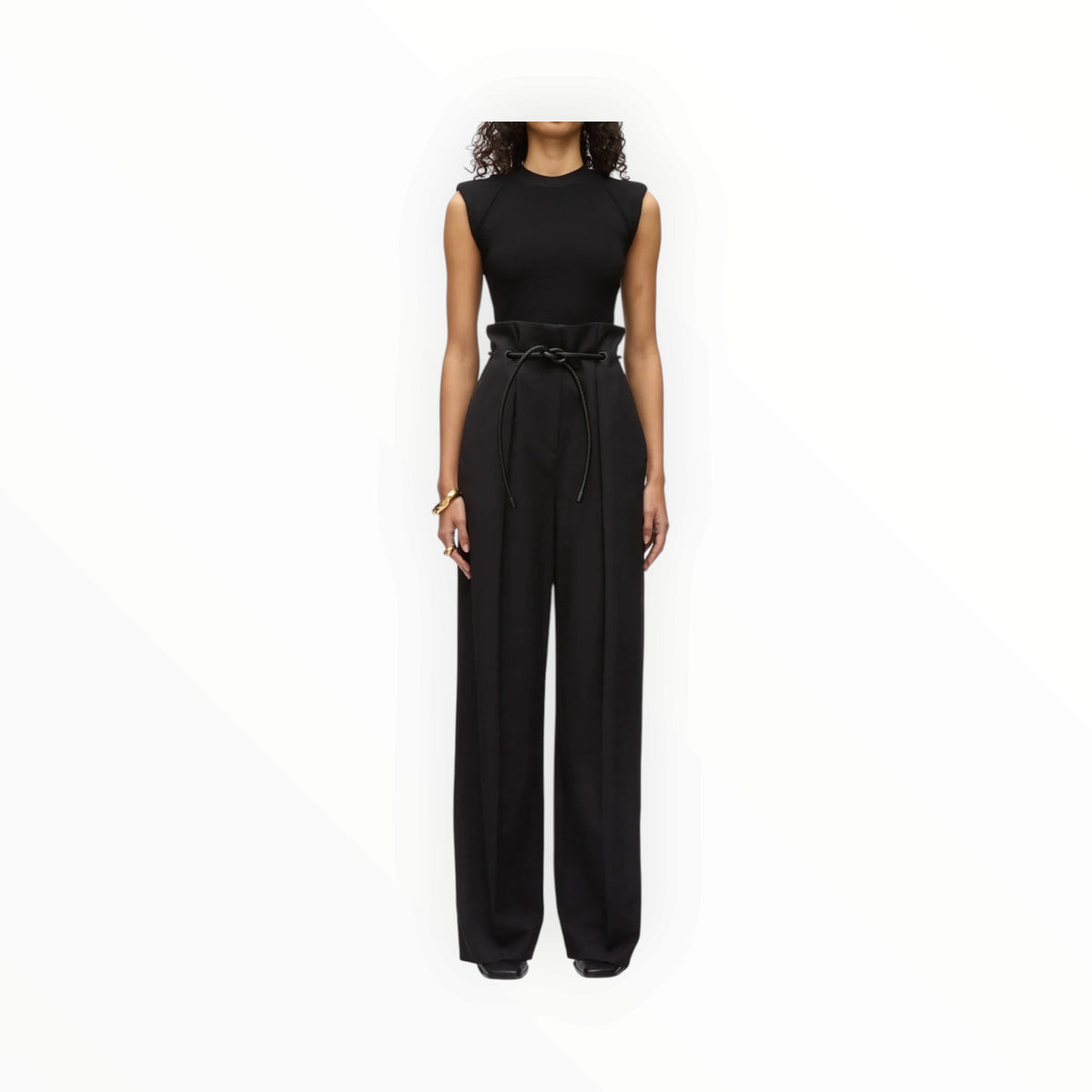 3.1 Phillip Lim Wide Leg Origami Pant - Black