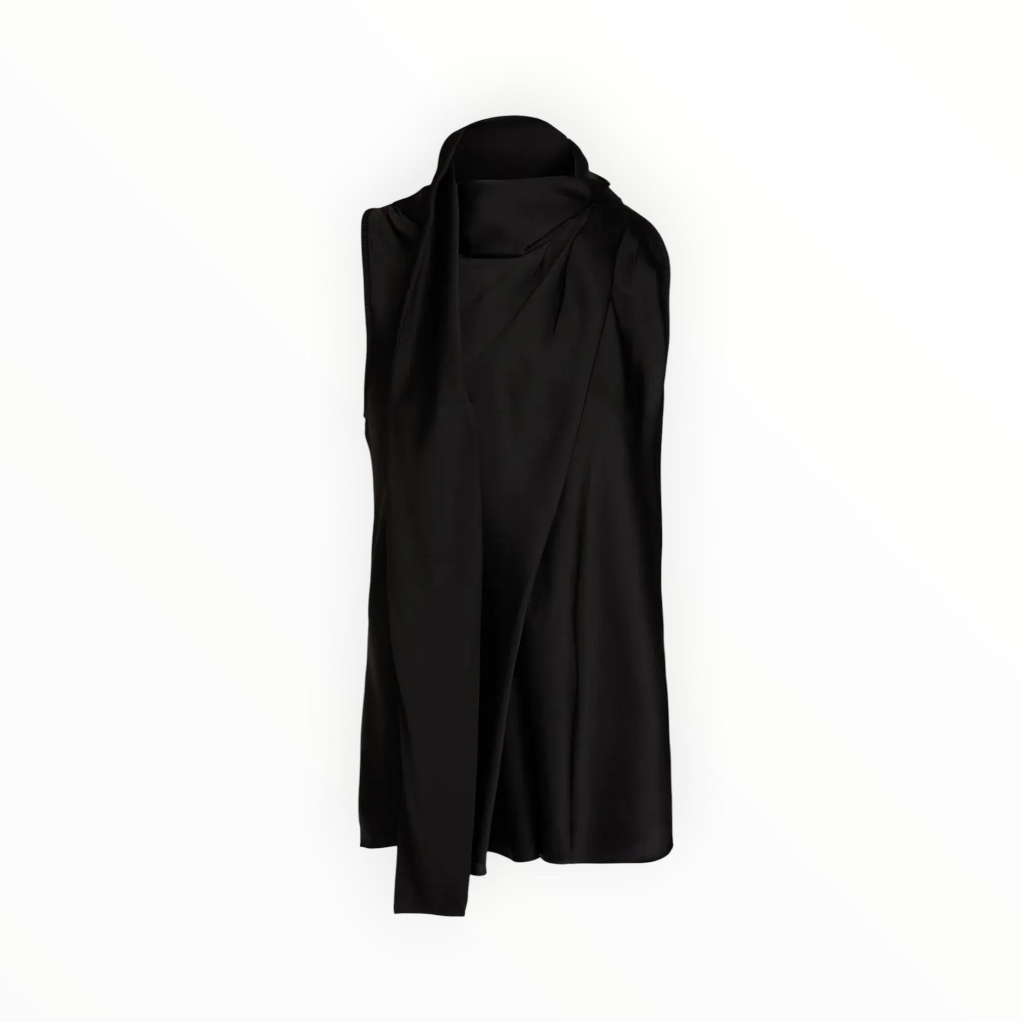 SIMKHAI McKinnon Tie Neck Top - Black