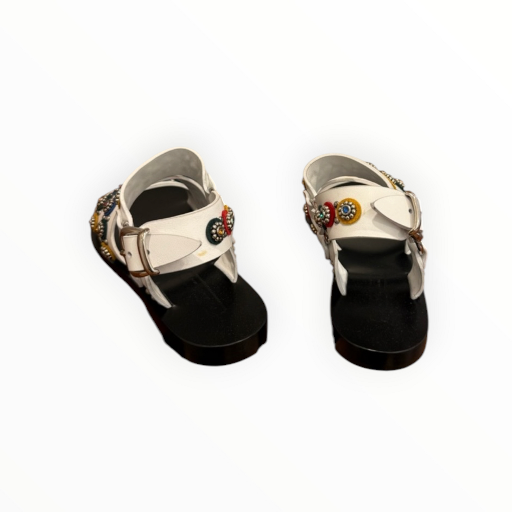 Nanni Milano Studded Sandal -White Multi