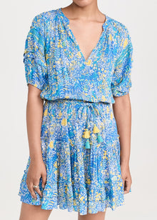 Poupette St. Barth Bona Mini Dress - Blue Corolle