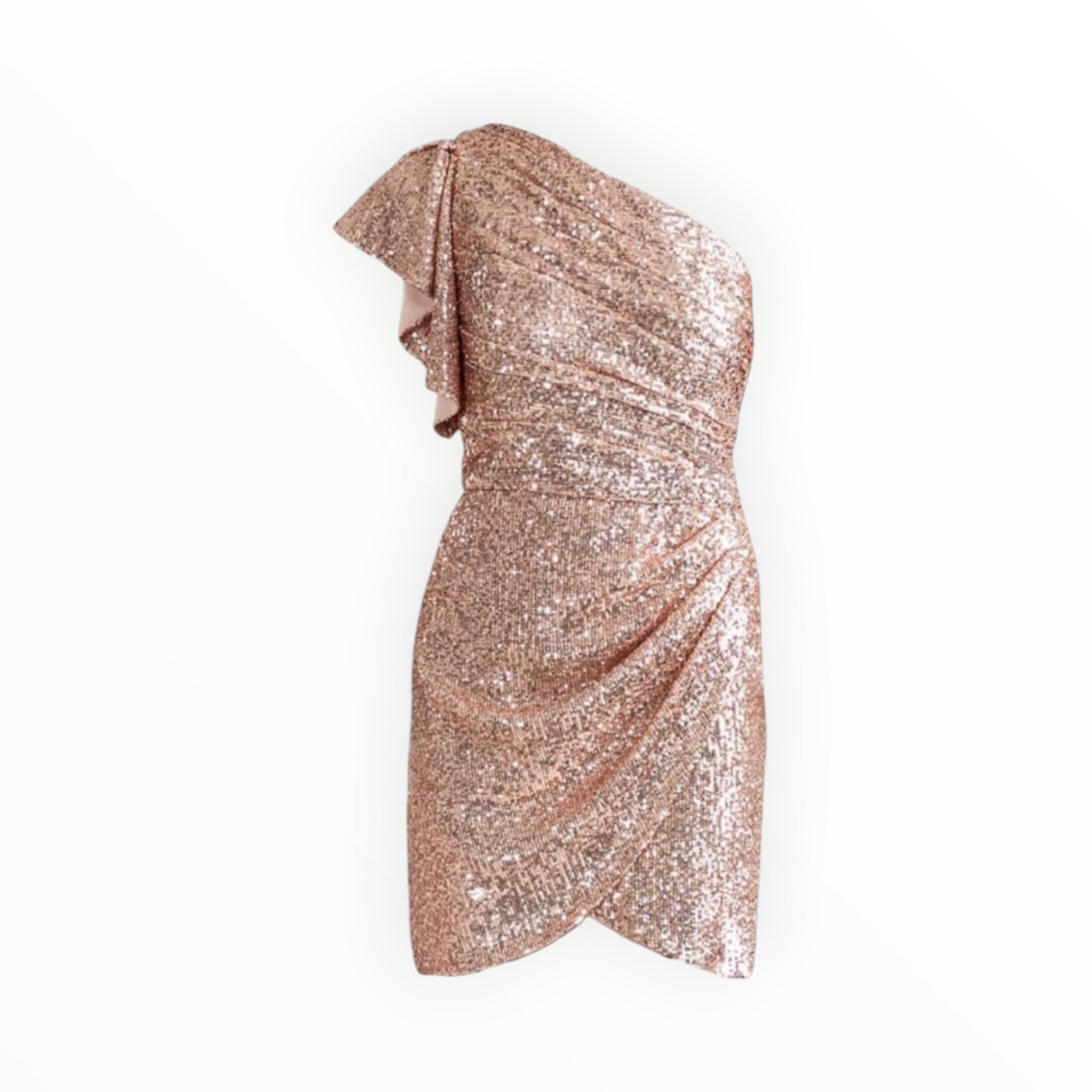 Shoshanna Dahlia Sequin One-Shoulder Dress