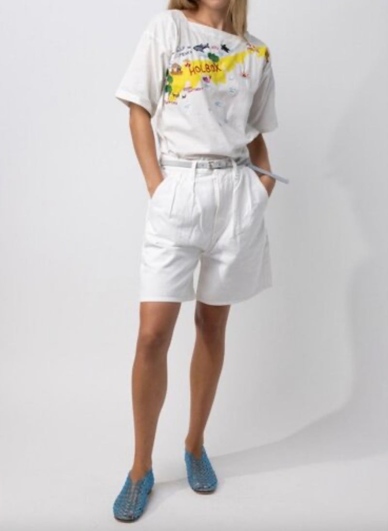 Citizens of Humanity Martizy Denim Trouser Shorts - Tulip