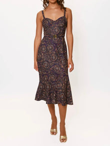 Hutch Lydia Dress - Navy Multi Speckled Swirls