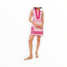 Sail To Sable Pink Ikat Sleeveless Classic Tunic