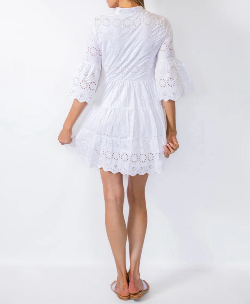 Sail to Sable Eyelet Charlotte Dress - What