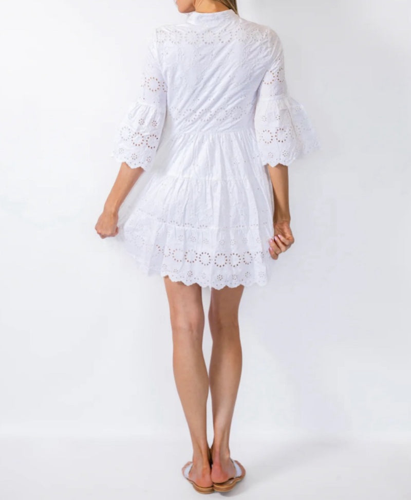 Sail to Sable Eyelet Charlotte Dress - What