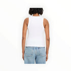 Michael Stars Gina Ribbed Crop Tank - White
