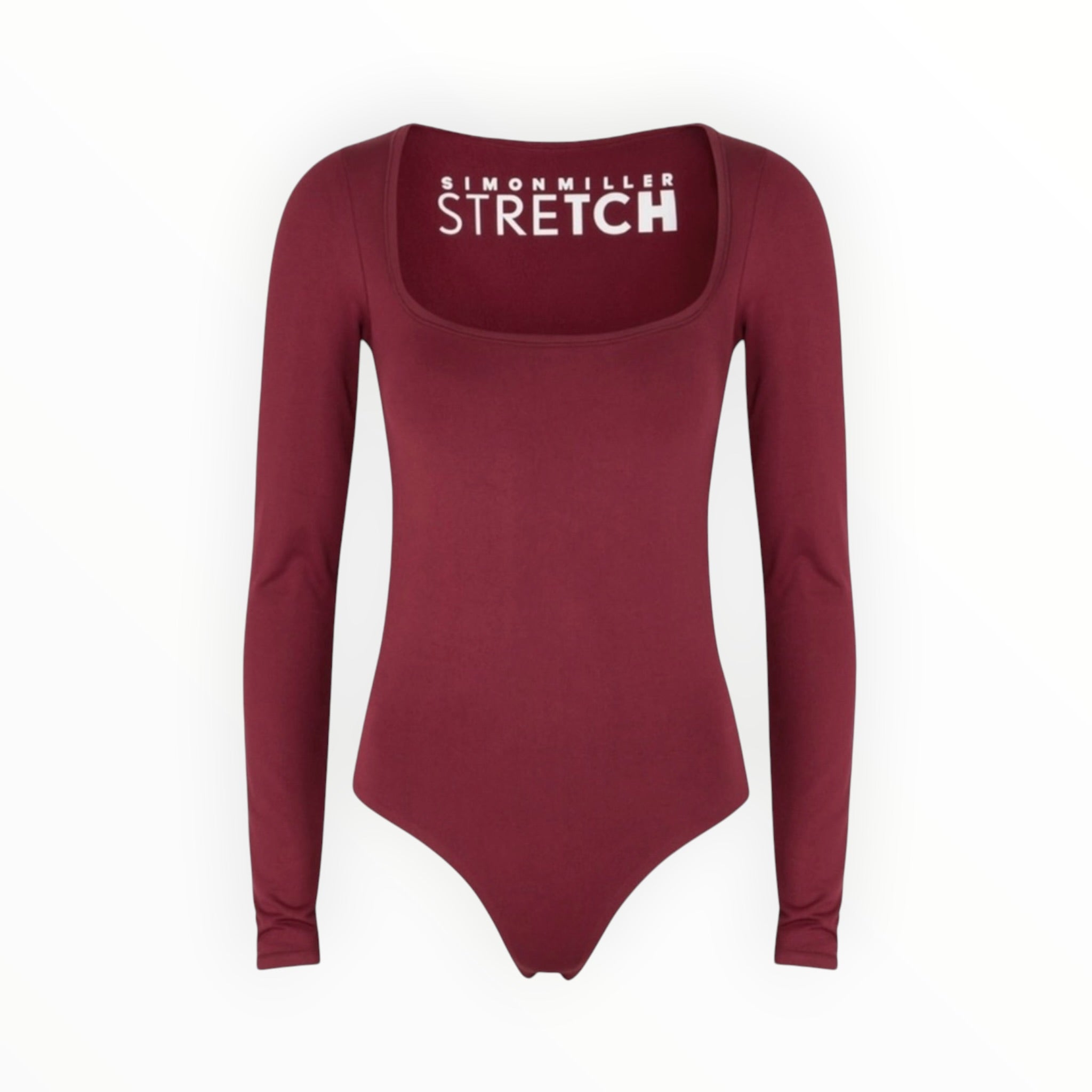 Simon Miller Rohe Stretch Nylon Bodysuit - Burgundy