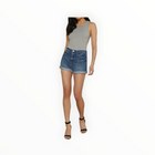 L'Agence Jazzy Cuffed Denim Shorts - Bentwood