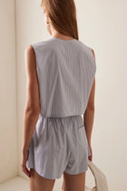 LESET Yoshi Cotton Vest - Seaside Stripe