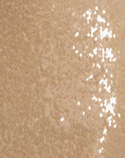 BCBGMAXAZRIA Sequin Cutout Halter Gown - Almond